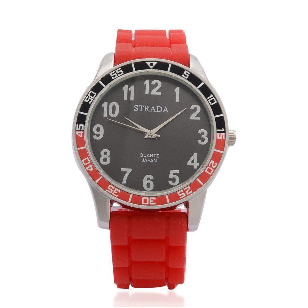 4 FOR $20 STRADA Watch Silicone Red Band